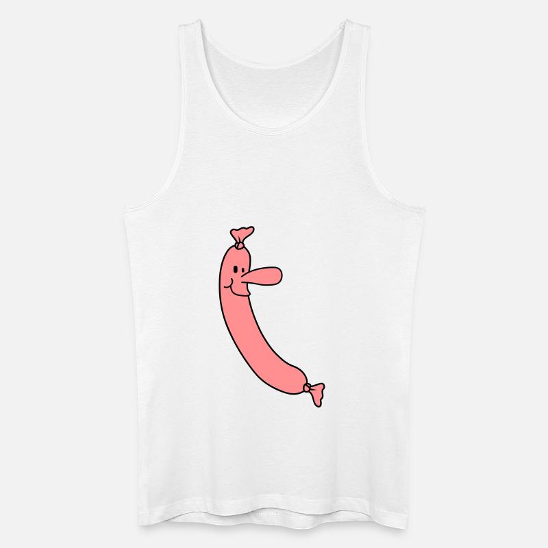 Sausage Man - Männer Bio Tank Top - Weiß