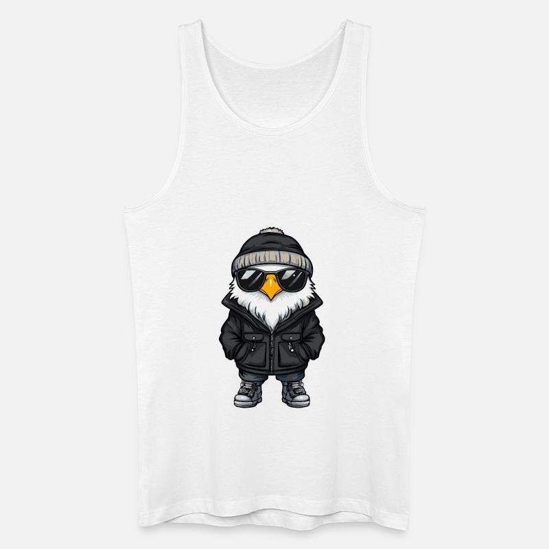 Adler Cool Comic - Männer Bio Tank Top - Weiß