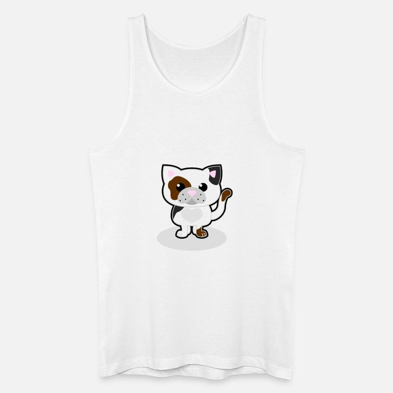 Süße Katze - Männer Bio Tank Top - Weiß