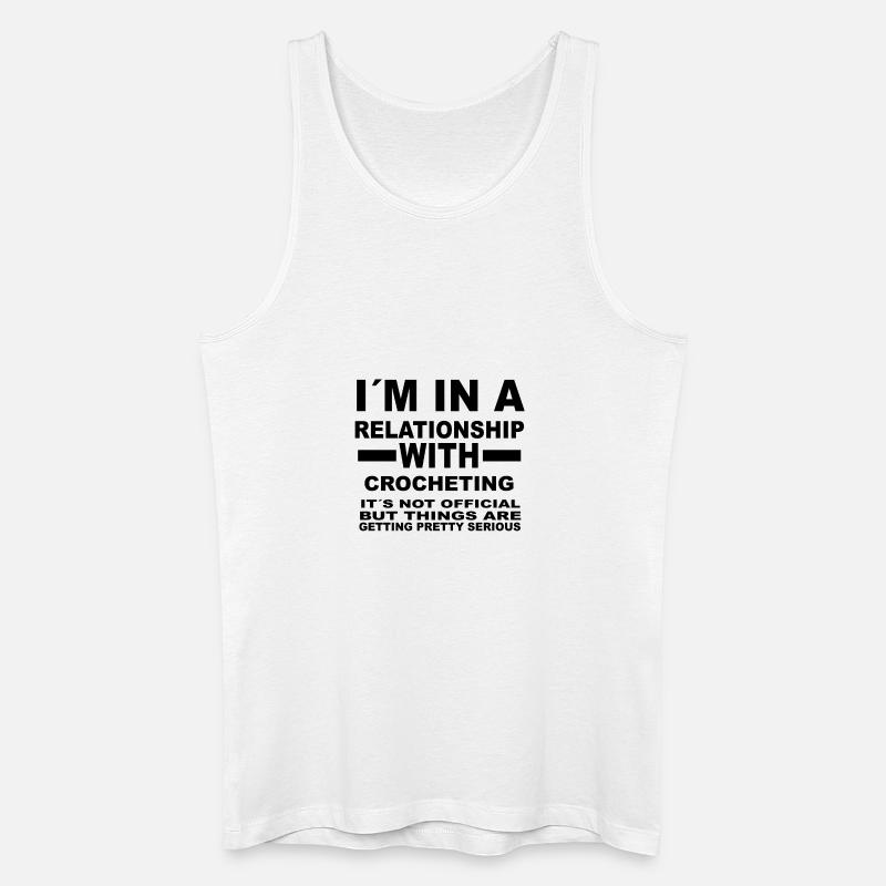 relationship with CROCHETING - Männer Bio Tank Top - Weiß