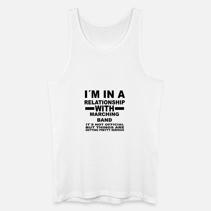 relationship with MARCHING BAND - Männer Bio Tank Top - Weiß