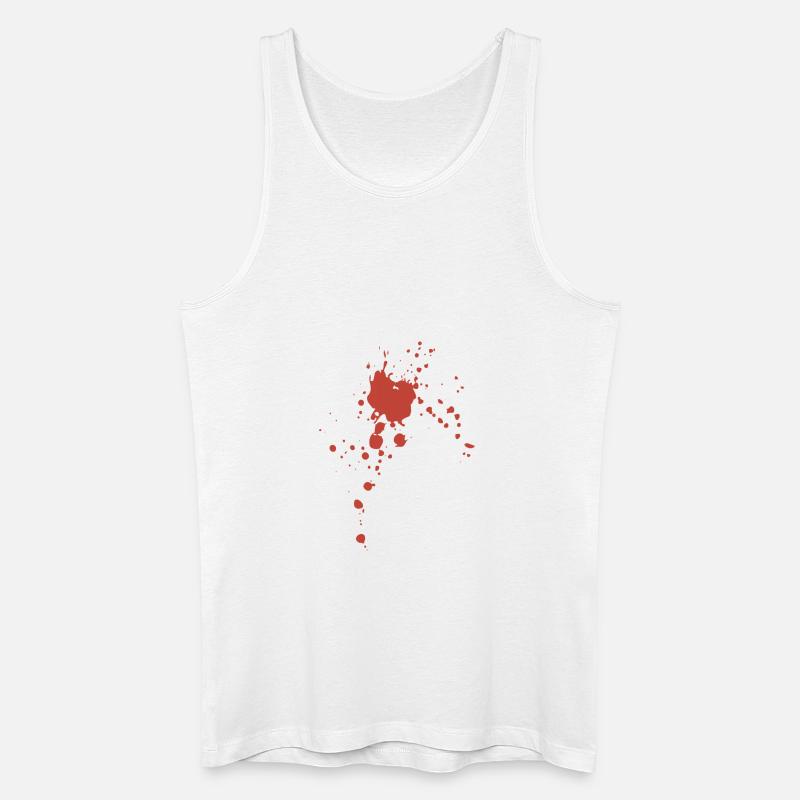 Blut Spritzer - Männer Bio Tank Top - Weiß