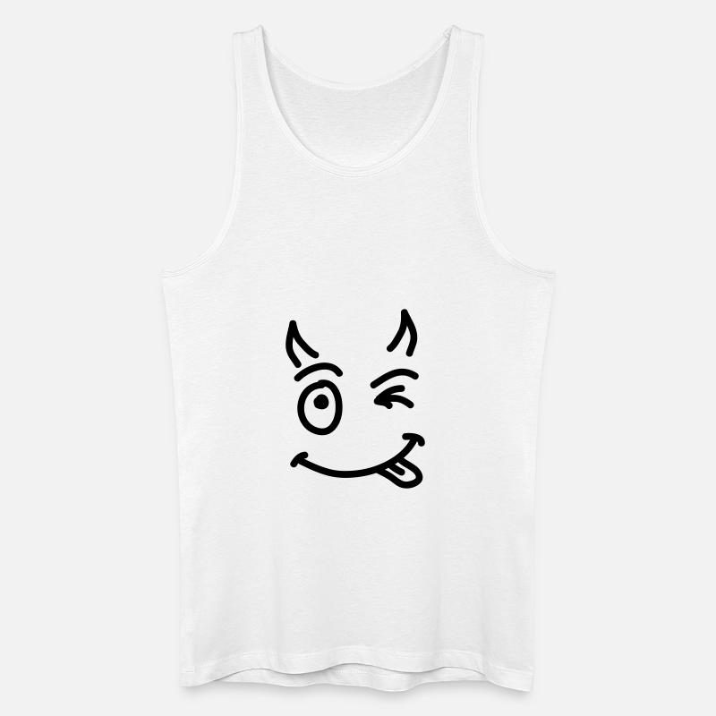 kleinen_ Teufel_smile_sc1_d - Männer Bio Tank Top - Weiß