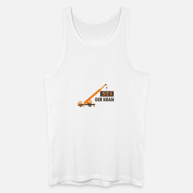 Sei der Kran - Männer Bio Tank Top - Weiß