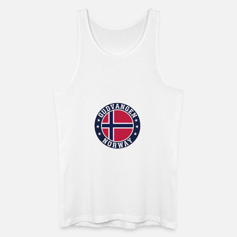 Gudvangen Norwegen - Männer Bio Tank Top - Weiß