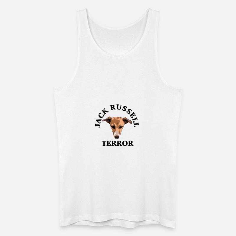 Jack Russell terror - Männer Bio Tank Top - Weiß