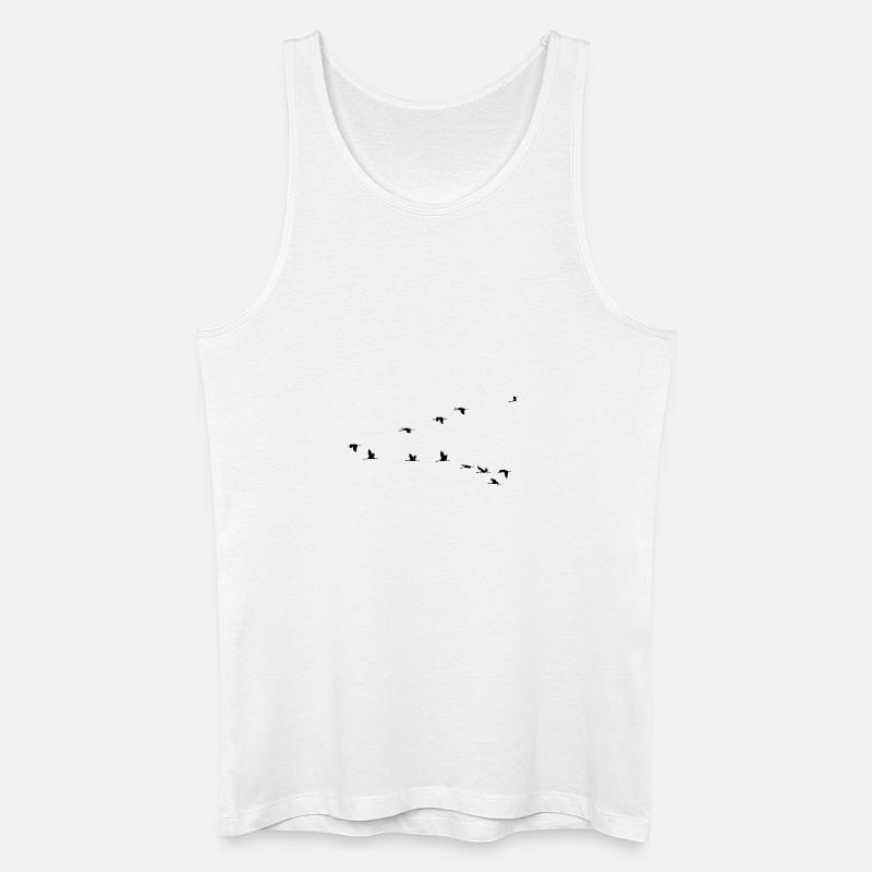 b i r d142 - Männer Bio Tank Top - Weiß
