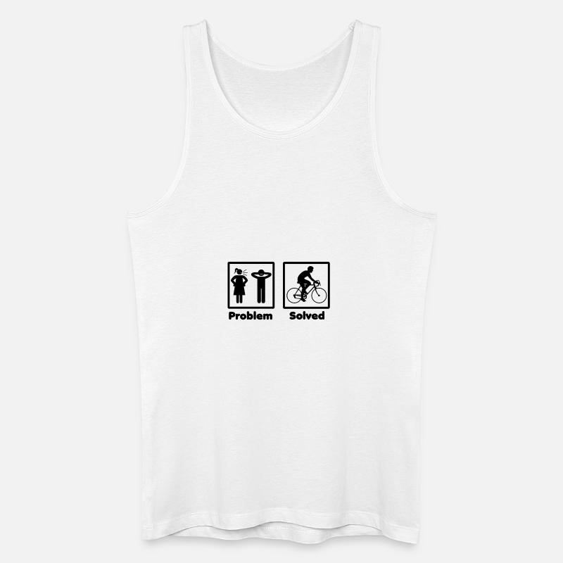 problem solved bicycle cycling bike - Männer Bio Tank Top - Weiß