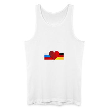 Russland & Deutschland - Männer Bio Tank Top - Weiß - Vorne