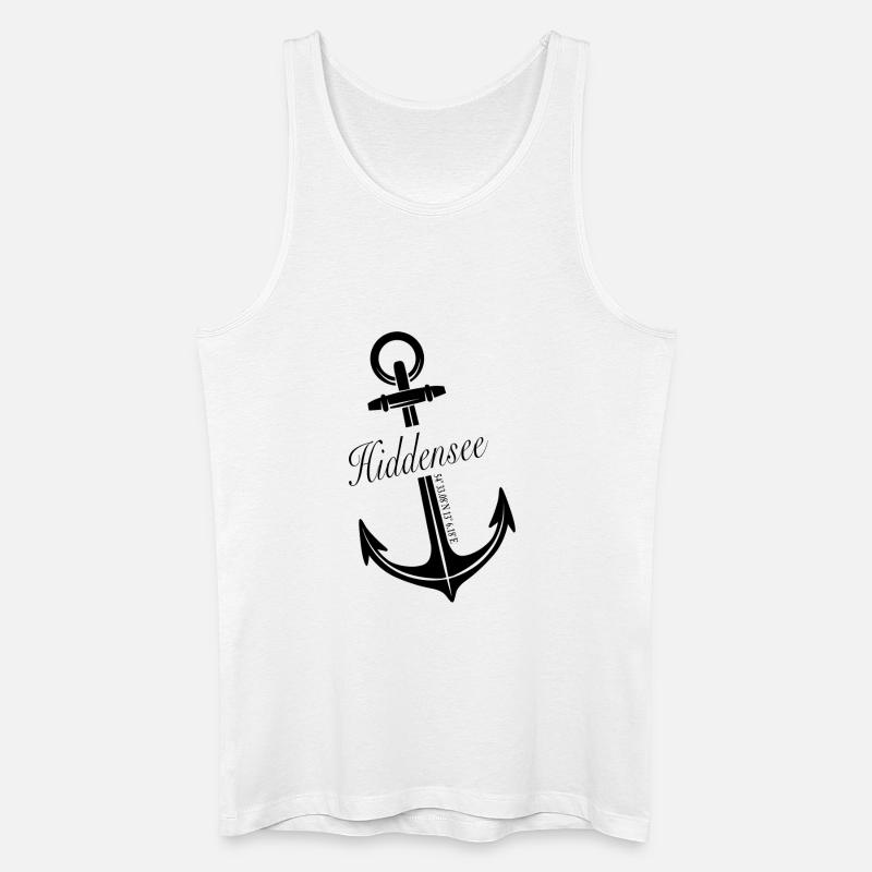 Hiddensee - Männer Bio Tank Top - Weiß