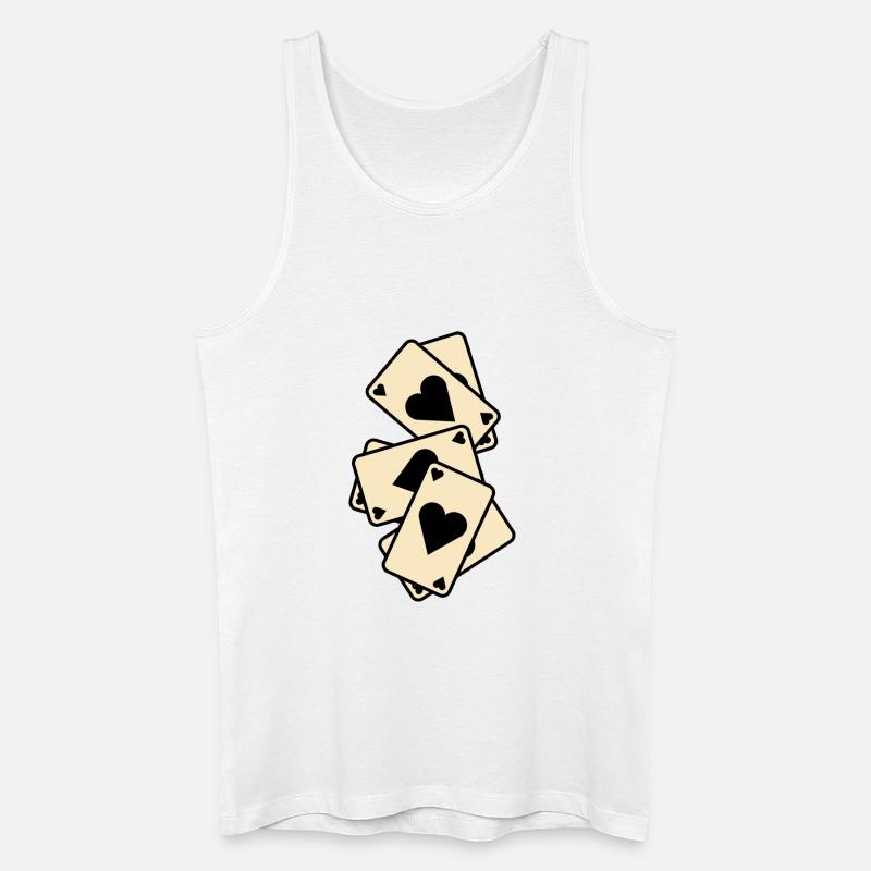 Herz-Ass-Kartenmischen - Männer Bio Tank Top - Weiß