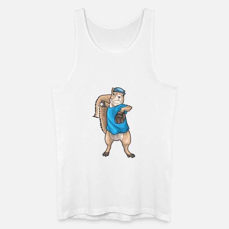 Eichhörnchen Baseball Baseballhandschuh - Männer Bio Tank Top - Weiß
