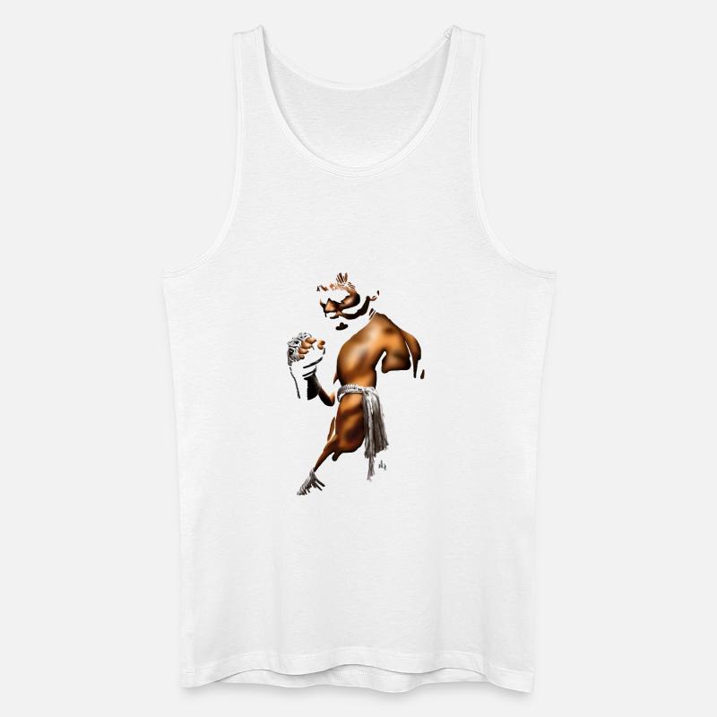 Kampfgeist Boxer Illustration - Männer Bio Tank Top - Weiß