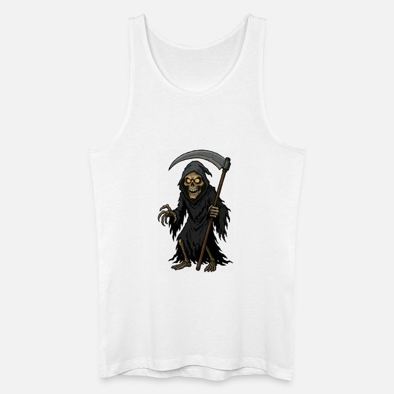Der Sensenmann mit der Sense - Männer Bio Tank Top - Weiß