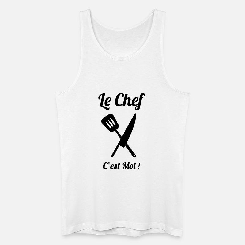 Le chef de cuisine, c’est moi - Débardeur bio Homme - blanc