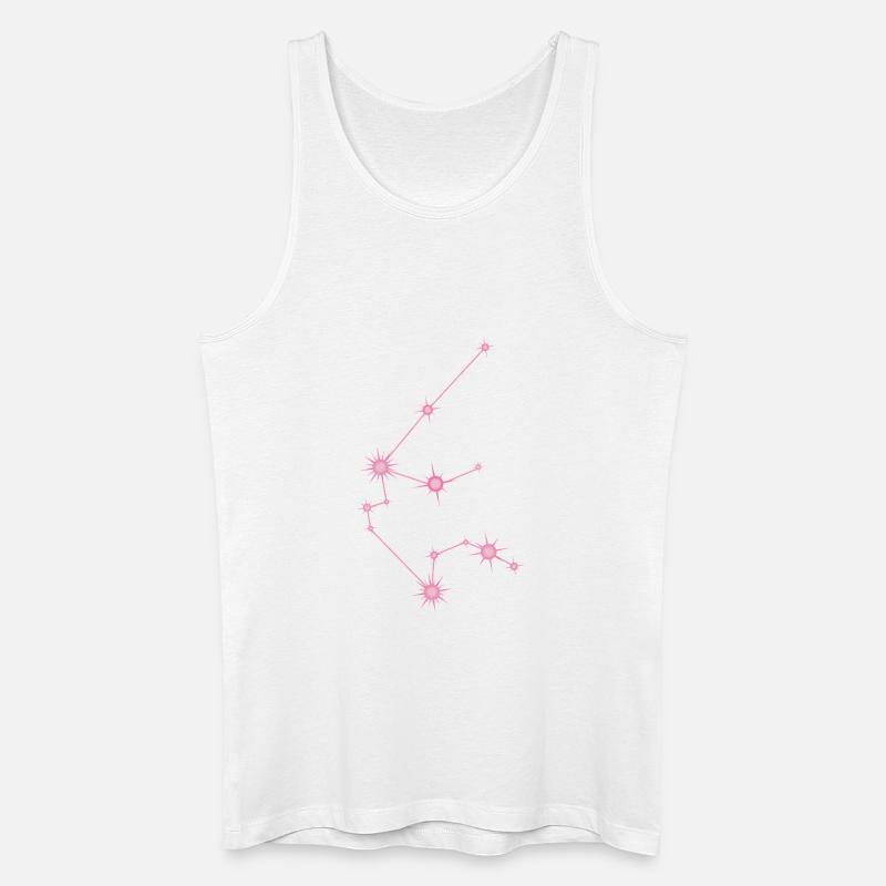 Wassermann-Stern Sternbild Sternzeichen Pastellrosa - Männer Bio Tank Top - Weiß