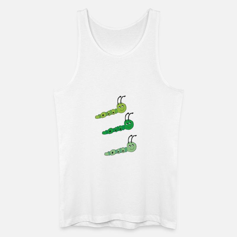 Raupen drillinge - Männer Bio Tank Top - Weiß