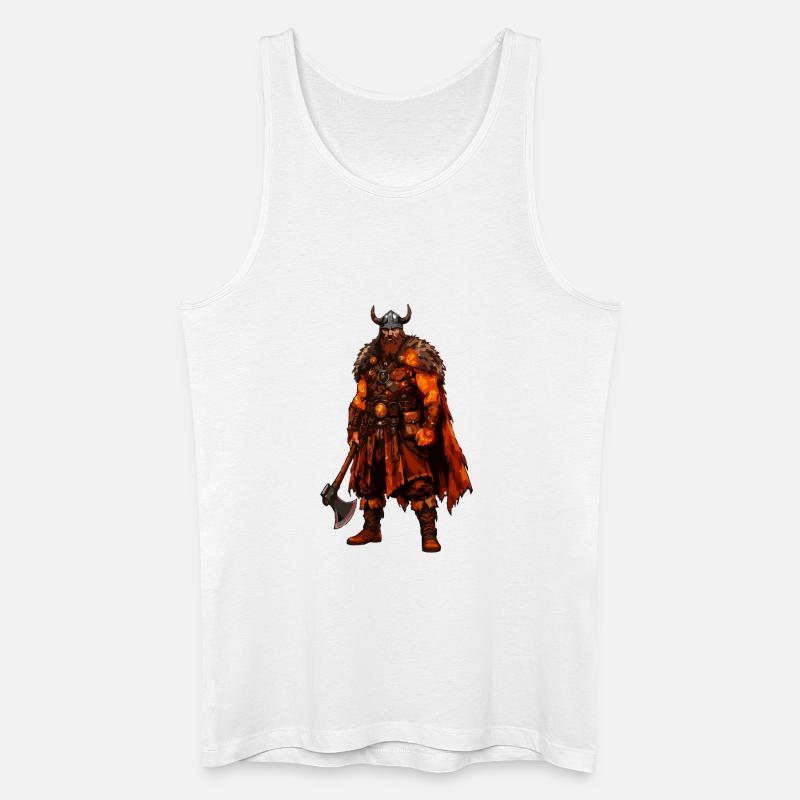 Wikinger Krieger - Männer Bio Tank Top - Weiß