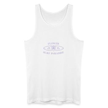 Paradis du surf de fleurs - Débardeur bio Homme - blanc - Devant