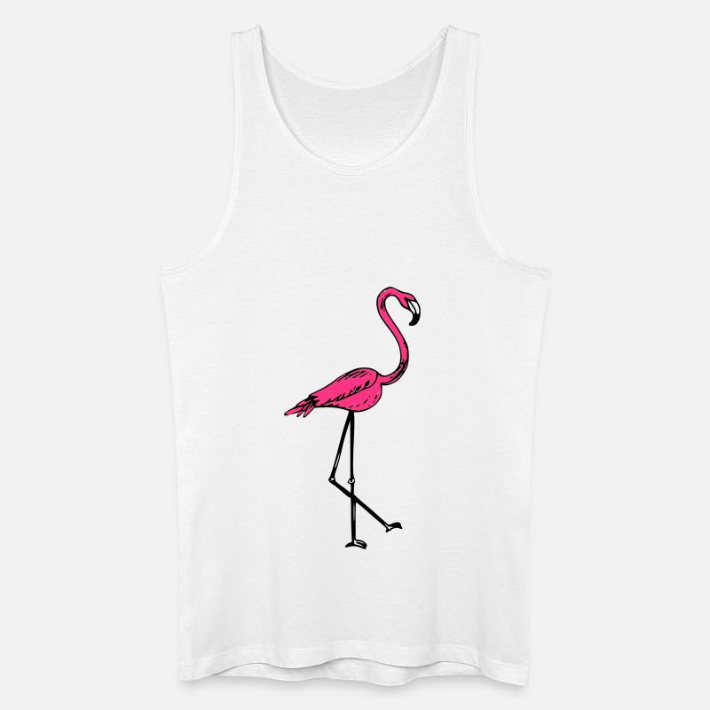 flamingo - Männer Bio Tank Top - Weiß