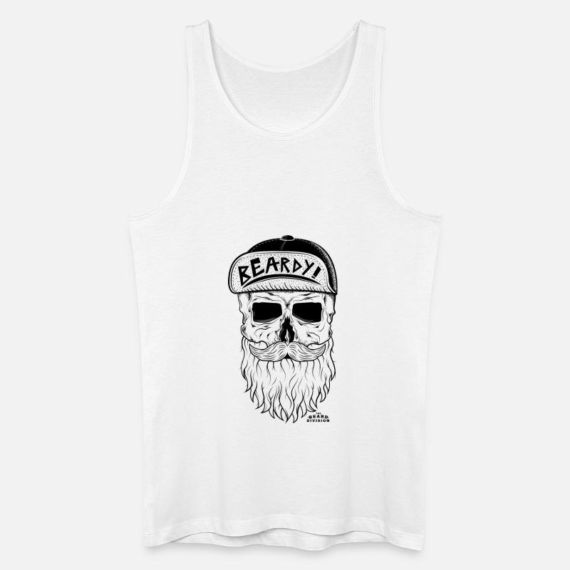 TBD Bearded Cap - Männer Bio Tank Top - Weiß