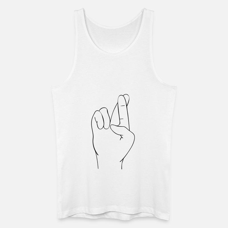 Handzeichen - Männer Bio Tank Top - Weiß