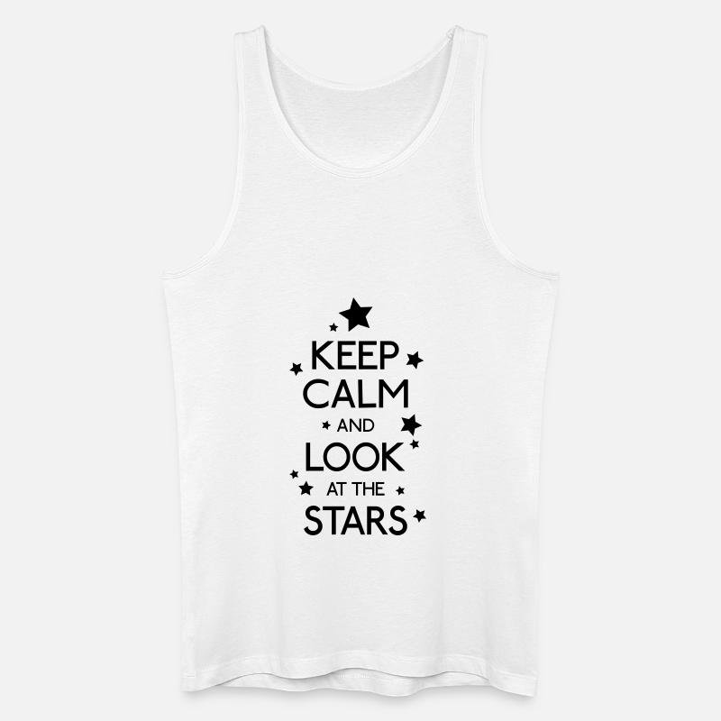 Keep Calm Stars - Männer Bio Tank Top - Weiß