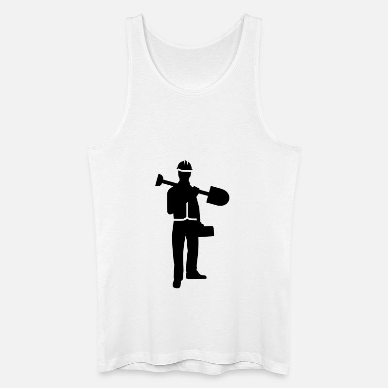 Construction worker - Men’s Organic Tank Top - white