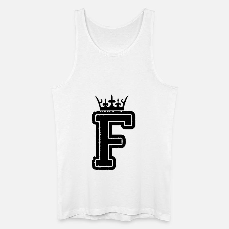 buchstabe_f_king - Männer Bio Tank Top - Weiß