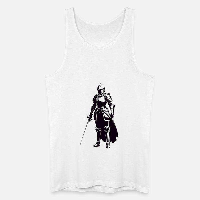 Ritter - Mittelalter Design - Männer Bio Tank Top - Weiß