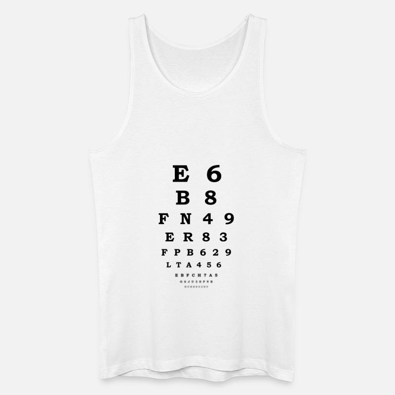 Sehtest - Männer Bio Tank Top - Weiß