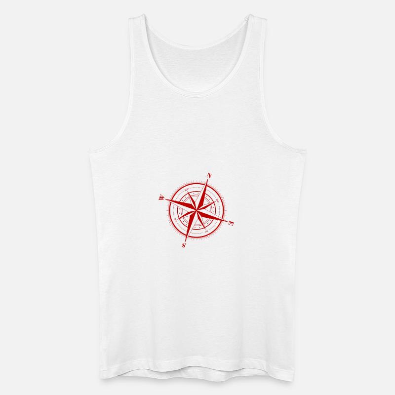 Nordend Kompass Logo - Männer Bio Tank Top - Weiß