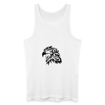 aigle tribal eagle tatoo tatouage 11023 - Débardeur bio Homme - blanc - Devant