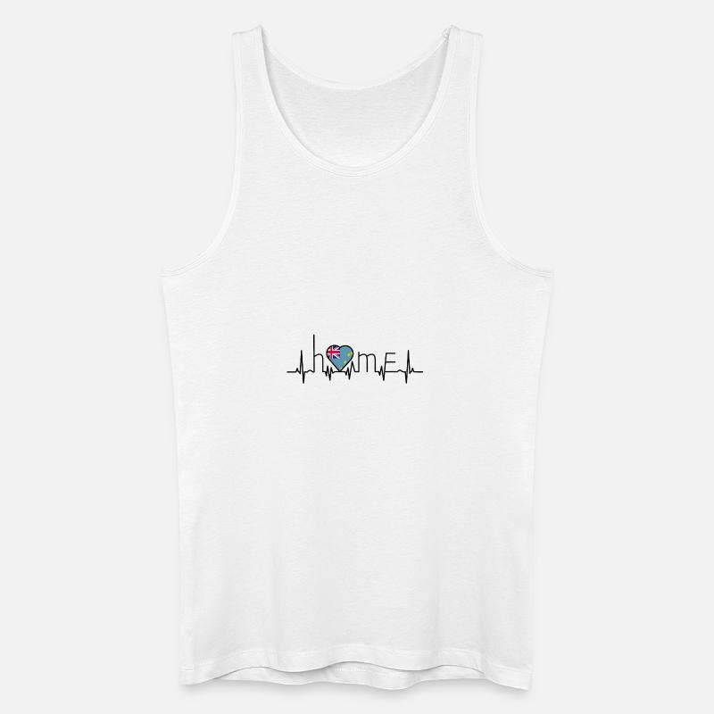i love home Tuvalu - Männer Bio Tank Top - Weiß