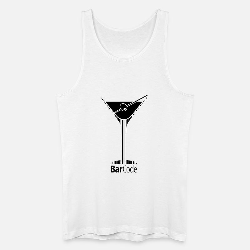 BarCode Martini - Männer Bio Tank Top - Weiß