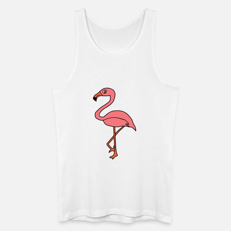Flamingos Vogel Vögelchen Tiere Geschenk - Männer Bio Tank Top - Weiß