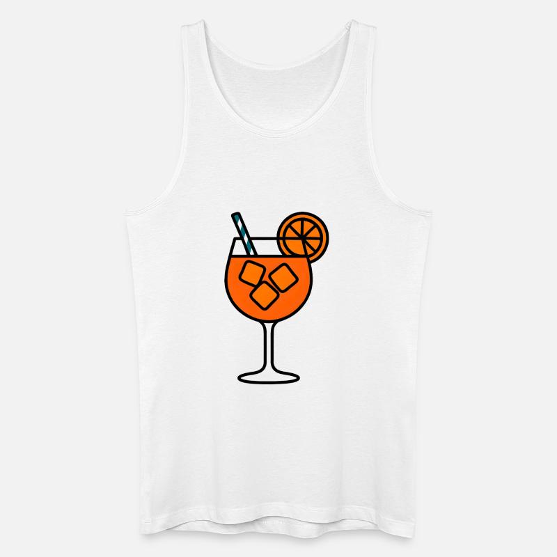 Aperoliker Aperolikerin Party Spritz Geschenkidee - Männer Bio Tank Top - Weiß
