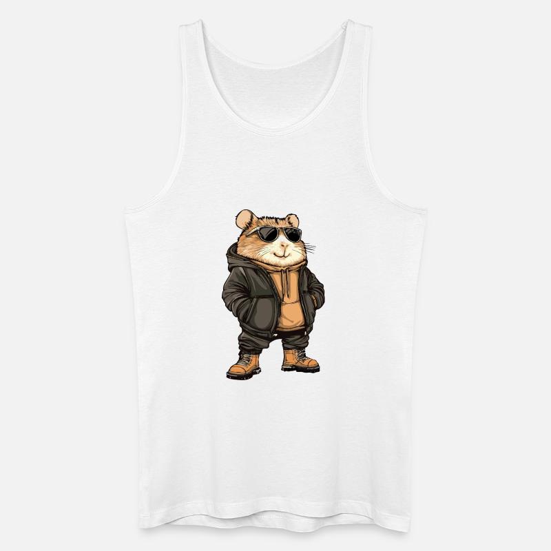Hamster Cool Winter - Männer Bio Tank Top - Weiß