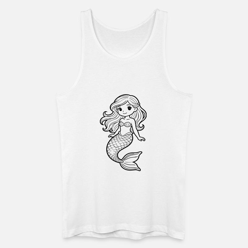 Meerjungfrau - Männer Bio Tank Top - Weiß