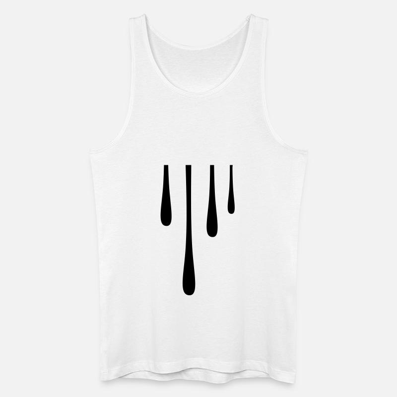 Drips - Männer Bio Tank Top - Weiß