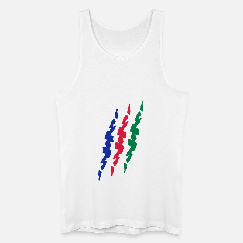 scar_flag_vec_3 de - Männer Bio Tank Top - Weiß
