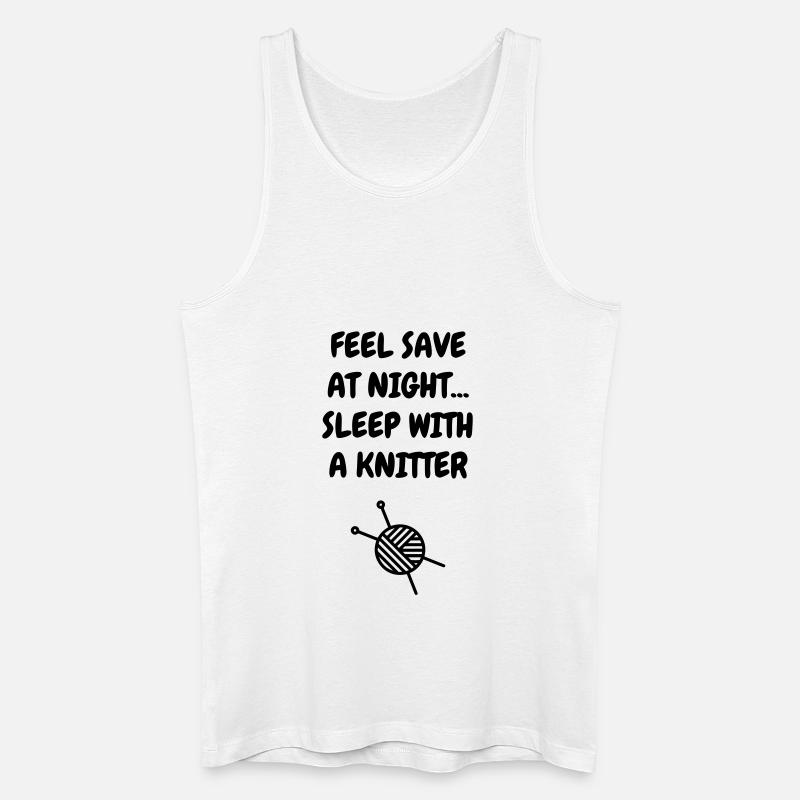Stricken / stricker / Sticken / mode - Männer Bio Tank Top - Weiß