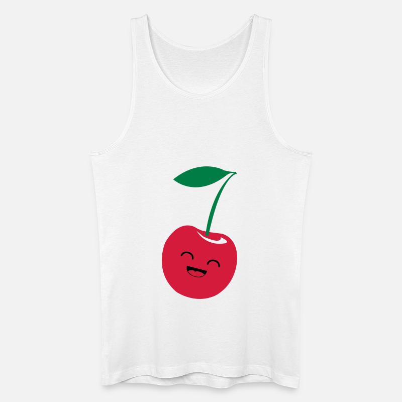 lustige_kirsche - Männer Bio Tank Top - Weiß