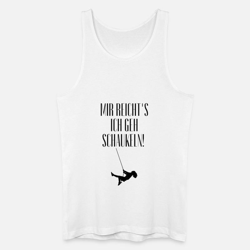 Schaukelpause - Statement mit Schwung - Männer Bio Tank Top - Weiß