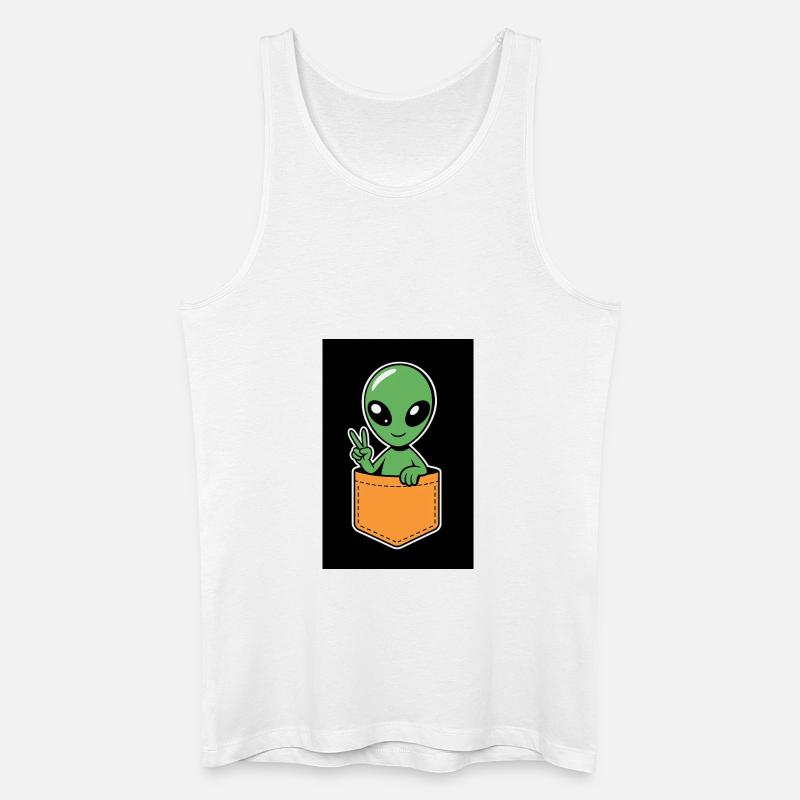 Alien - Männer Bio Tank Top - Weiß