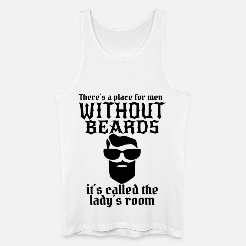 Mann mit Bart - Männer Bio Tank Top - Weiß