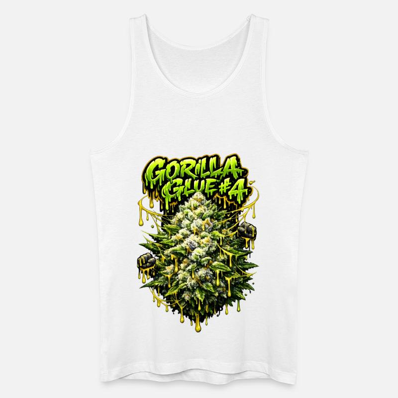 Gorilla Glue #4 Graffiti-Bud-Print - Männer Bio Tank Top - Weiß
