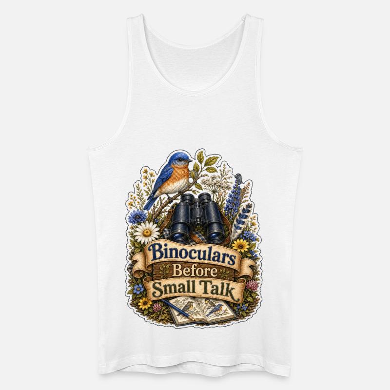 Binoculars Before Small Talk Wolken - Männer Bio Tank Top - Weiß
