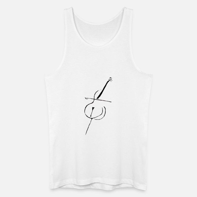 Cello pur - Männer Bio Tank Top - Weiß