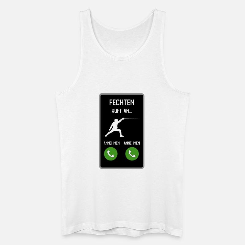 Fechten ruft an - Männer Bio Tank Top - Weiß